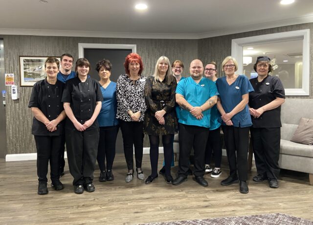 a group of care home workers